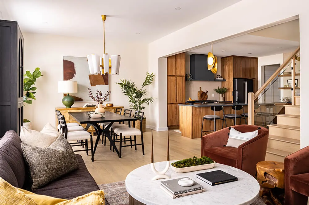 Spacious great room in a contemporary eQ Homes model home