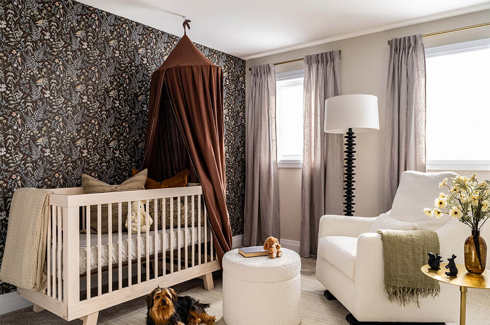 Modern kitchen cabinetry and countertop finishes in an eQ Homes interior