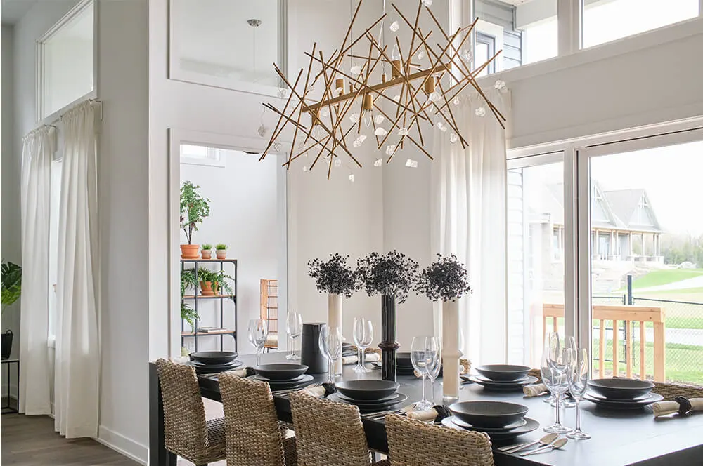 Contemporary kitchen with island in an eQ Homes interior
