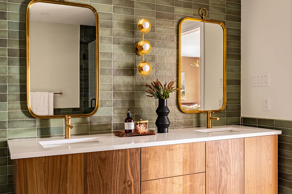 Stylish staircase and hallway design in an eQ Homes model home