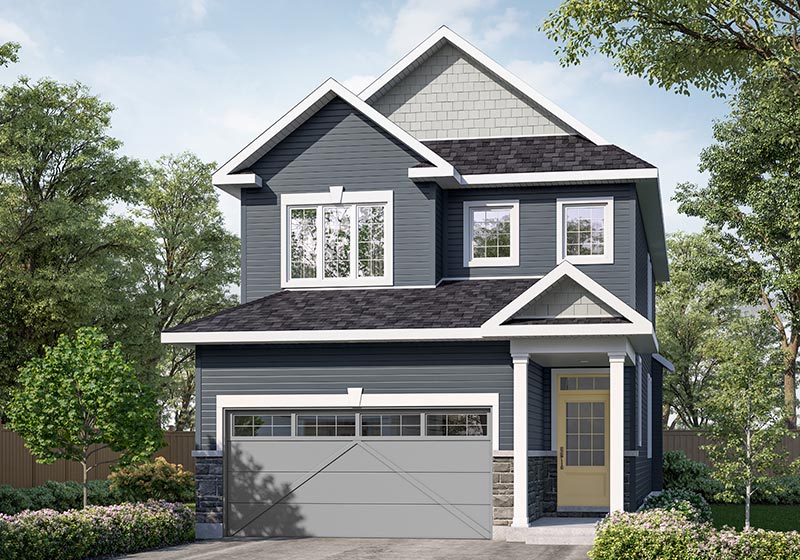 The Quentin Elevation B Rendering